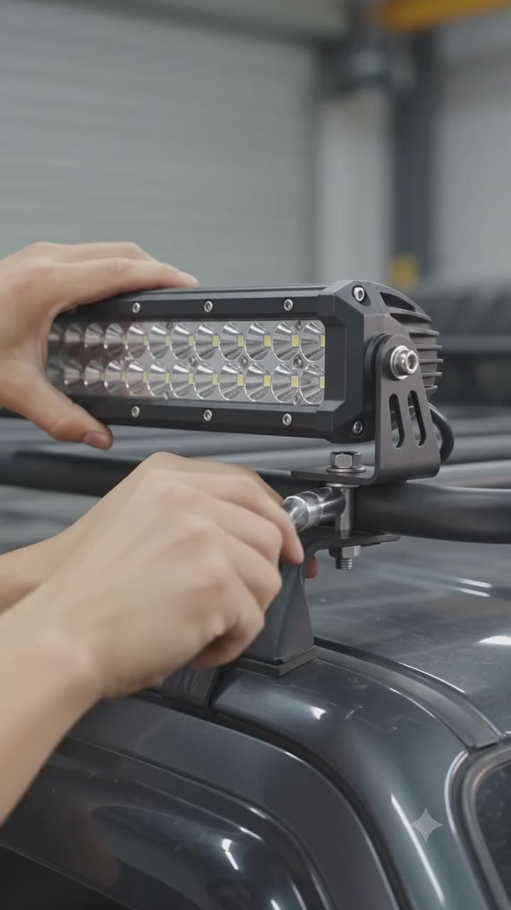 KODIAK 7" ULTRA-BRIGHT DUAL-ROW OFF-ROAD LED LIGHT BAR (120W SPOT & FLOOD)